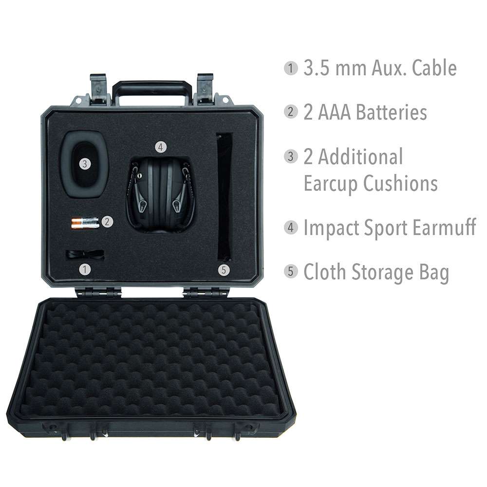 Howard Leight Honeywell Impact Sport Tactical Sound Amplification Electronic Earmuff R-02601 - Shooting Accessories